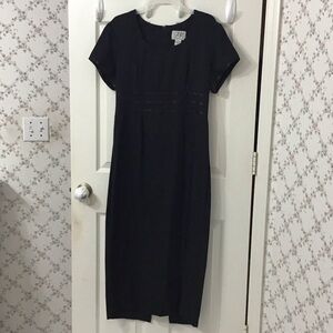 Vintage 90’s DJI Brand Black Sz S High Waisted Party Maxi Dress.